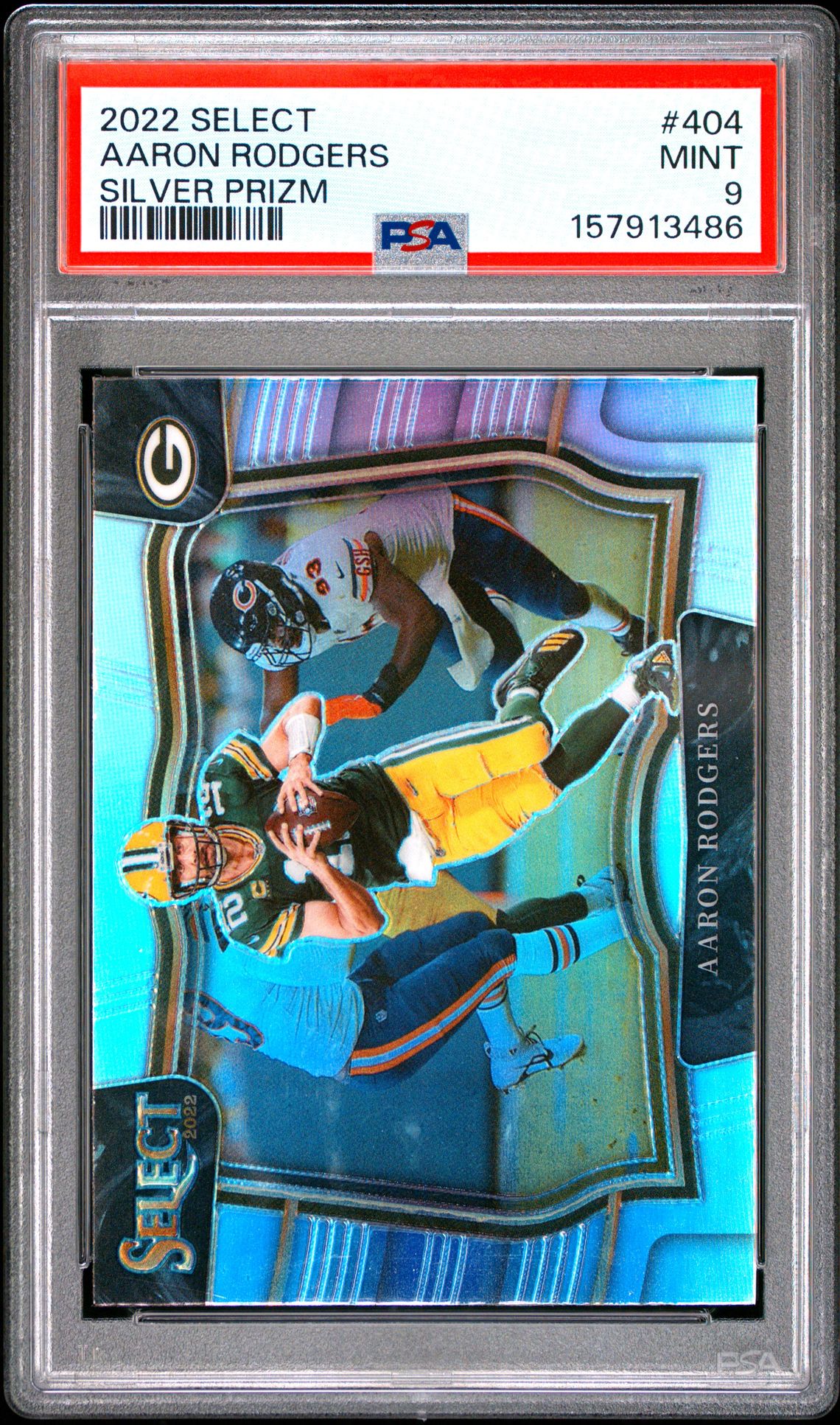 2022 Panini Select Aaron Rodgers #404 (Silver Prizm) Mint 9 front