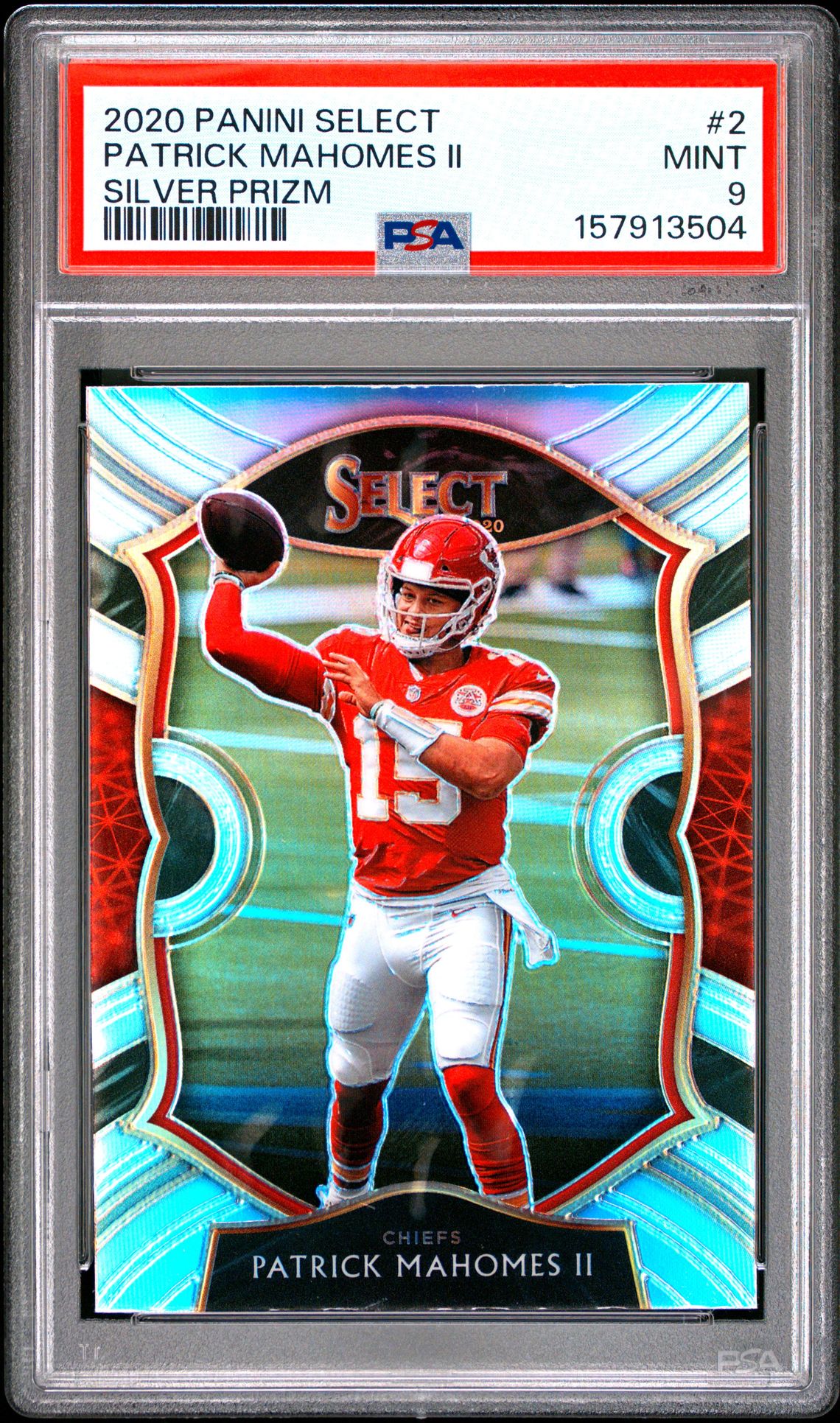 2020 Panini Select Patrick Mahomes Ii #2 (Silver Prizm) Mint 9 front