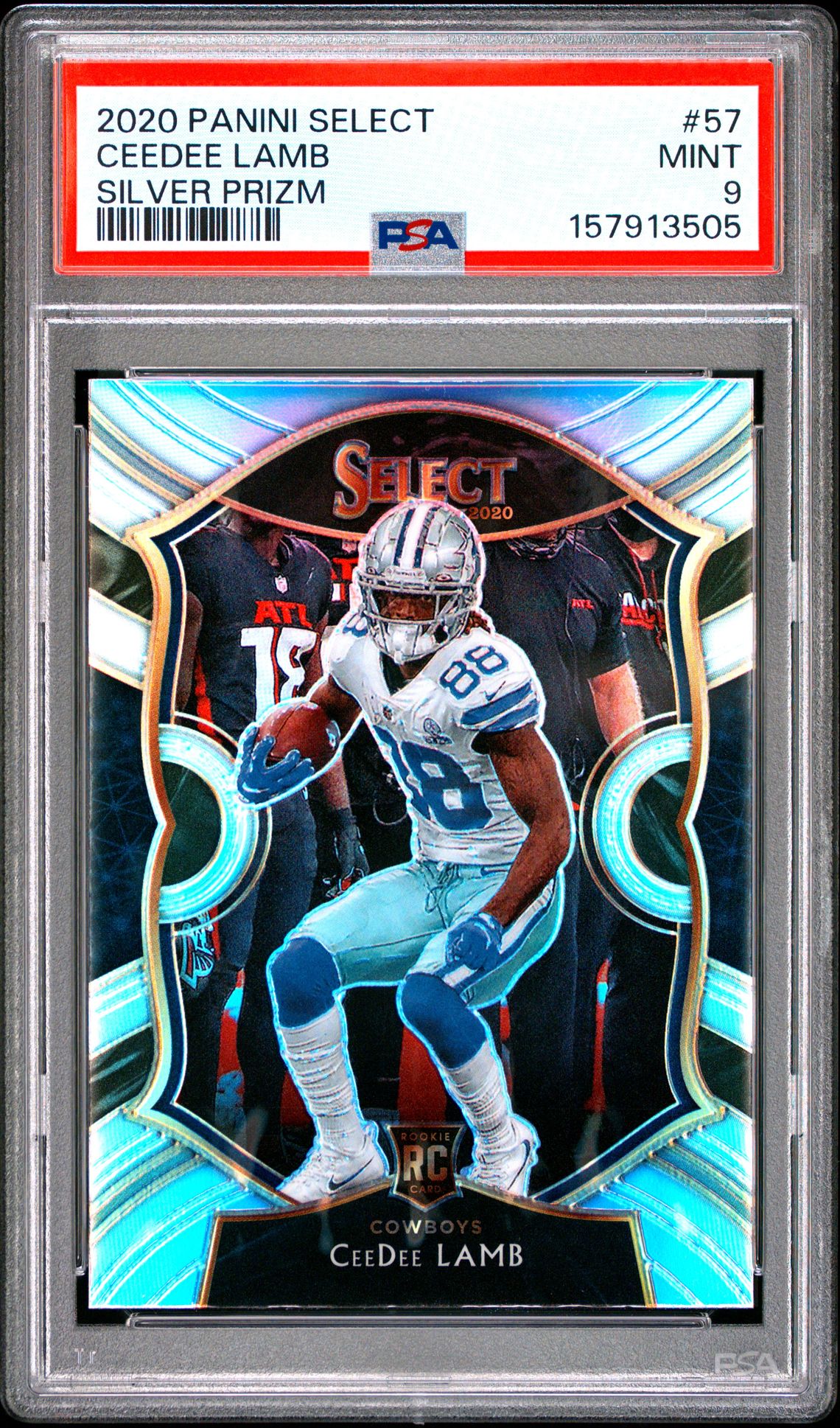 2020 Panini Select Ceedee Lamb #57 (Silver Prizm) Mint 9 front