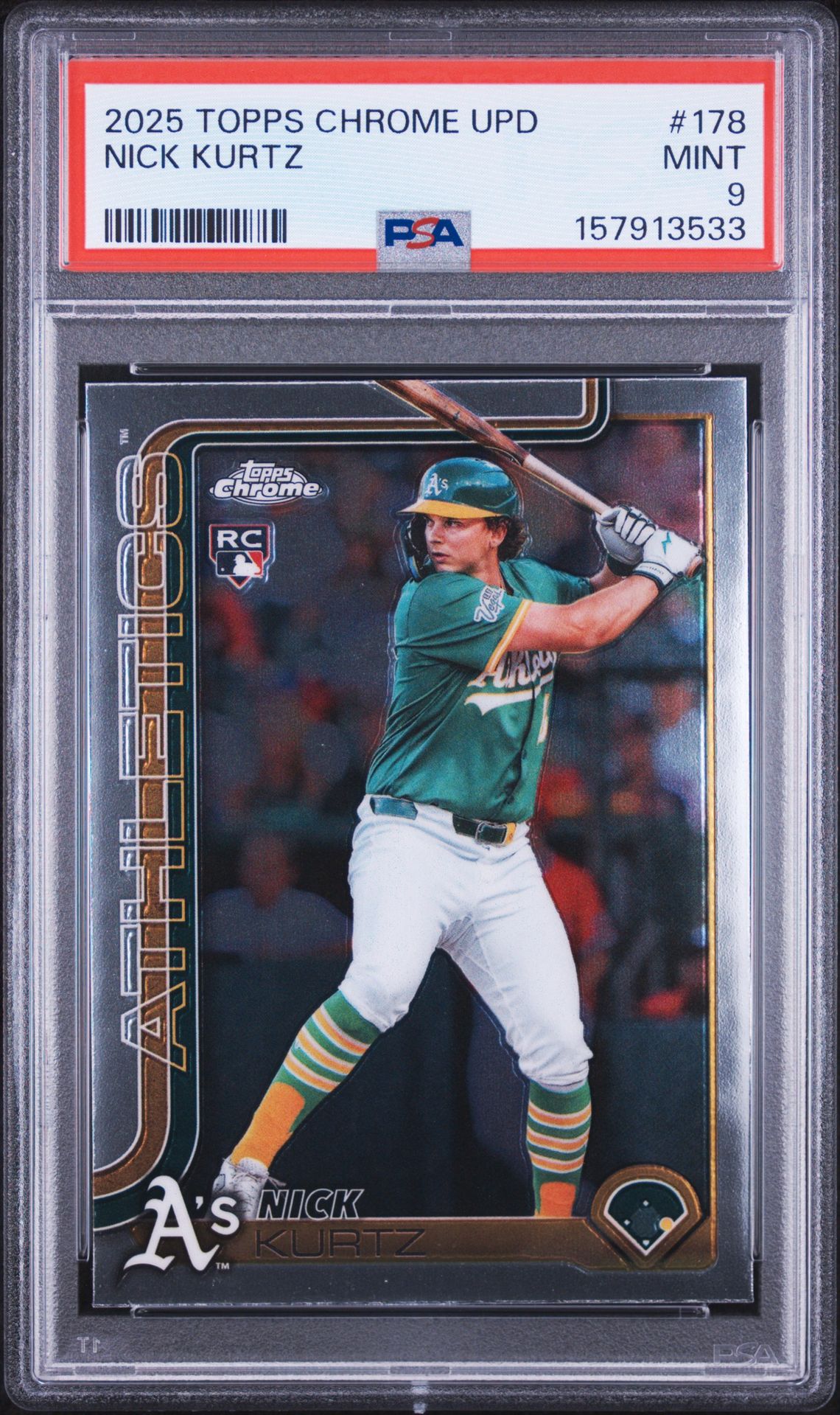 2025 Topps Chrome Update Nick Kurtz #178 Mint 9 front