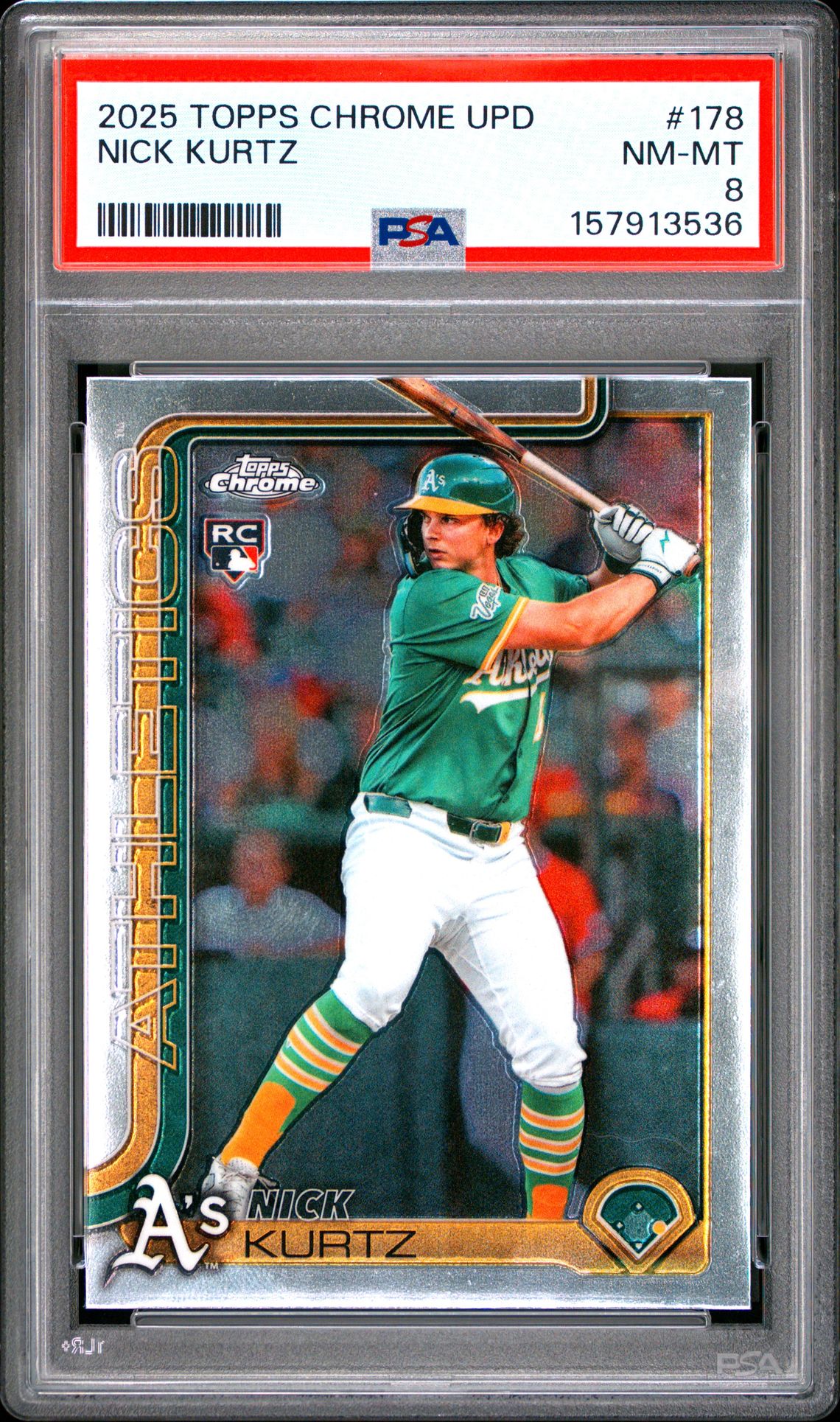 2025 Topps Chrome Update Nick Kurtz #178 Nm-Mt 8 front