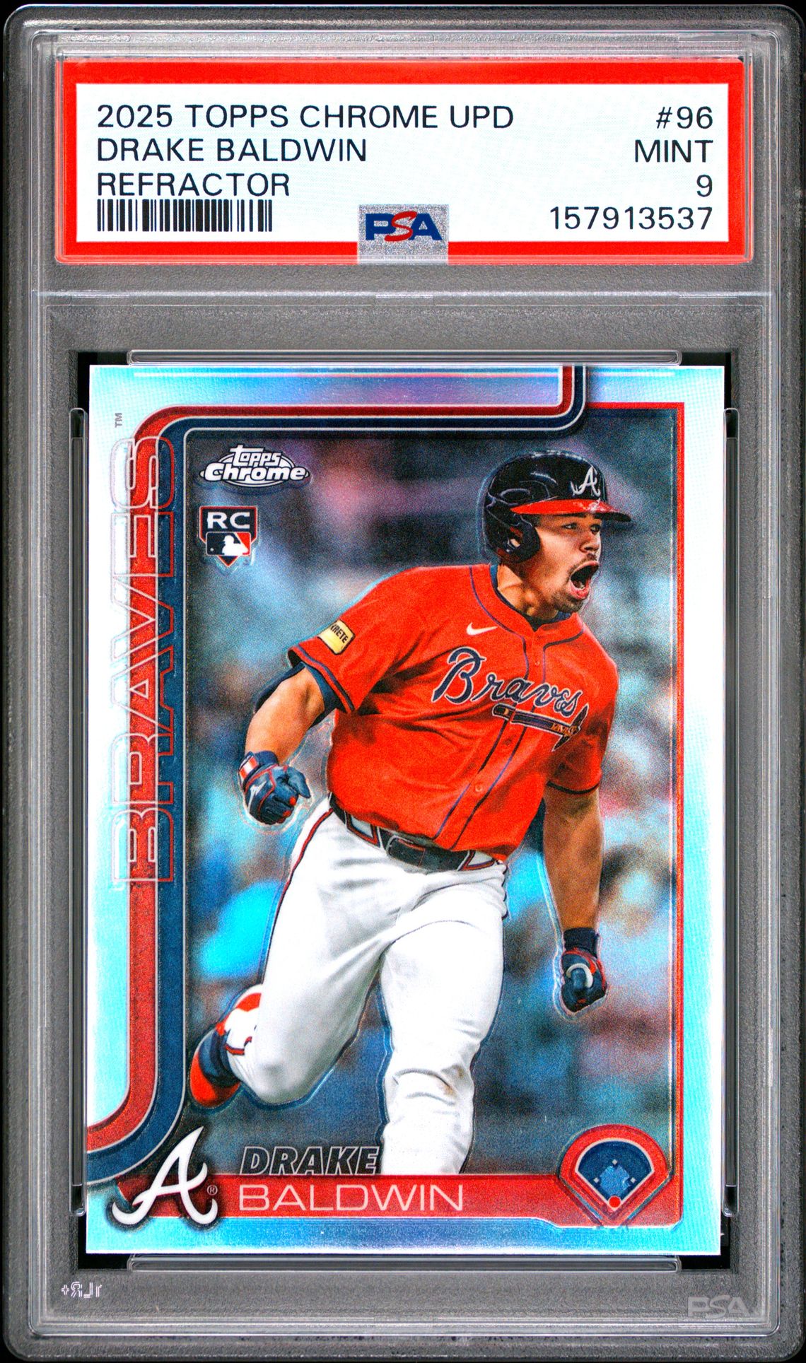 2025 Topps Chrome Update Drake Baldwin #96 (Refractor) Mint 9 front