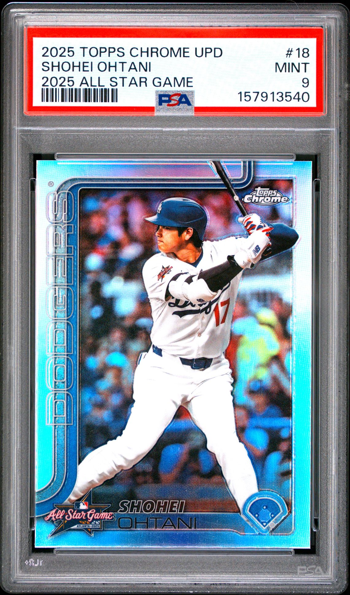 2025 Topps Chrome Update 2025 All Star Game Shohei Ohtani #18 Mint 9 front
