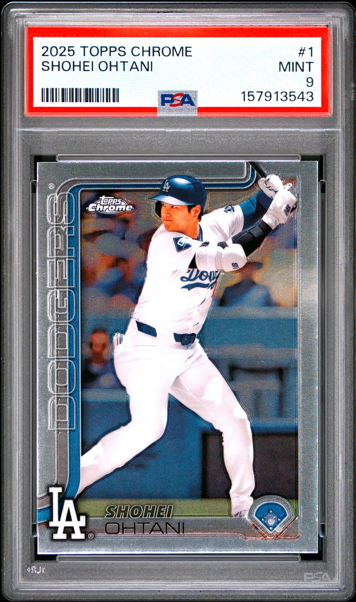 2025 Topps Chrome Shohei Ohtani #1 Mint 9 front