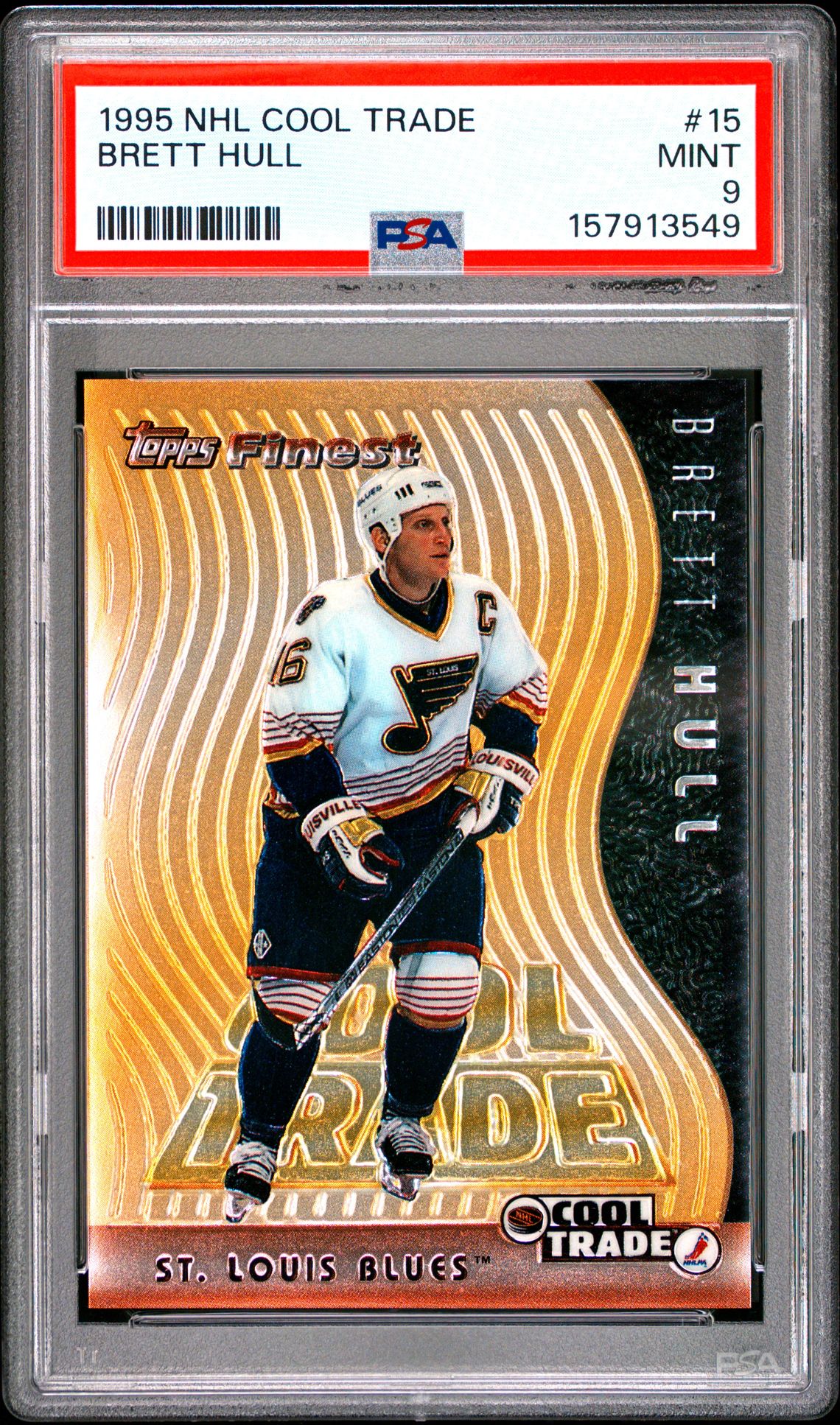 1995 Nhl Cool Trade Brett Hull #15 Mint 9 front