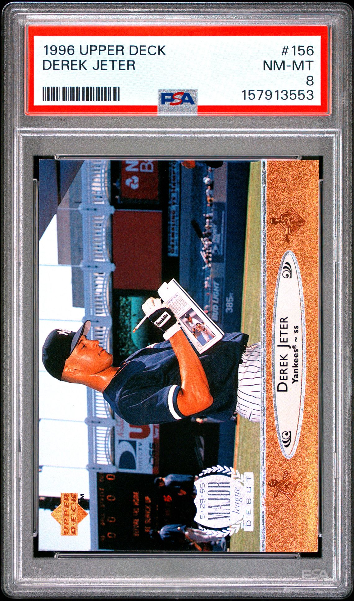 1996 Upper Deck Derek Jeter #156 Nm-Mt 8 front