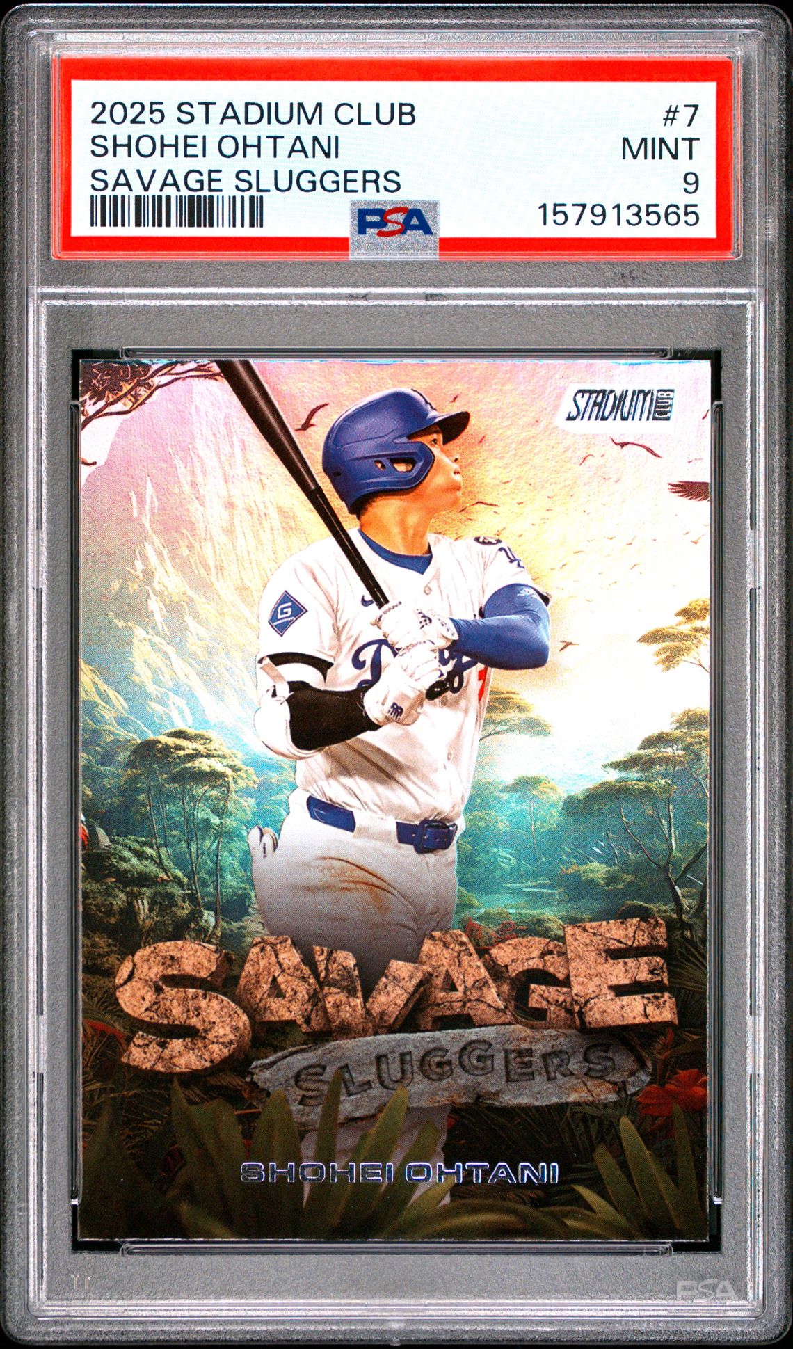 2025 Topps Stadium Club Savage Sluggers Shohei Ohtani #7 Mint 9 front