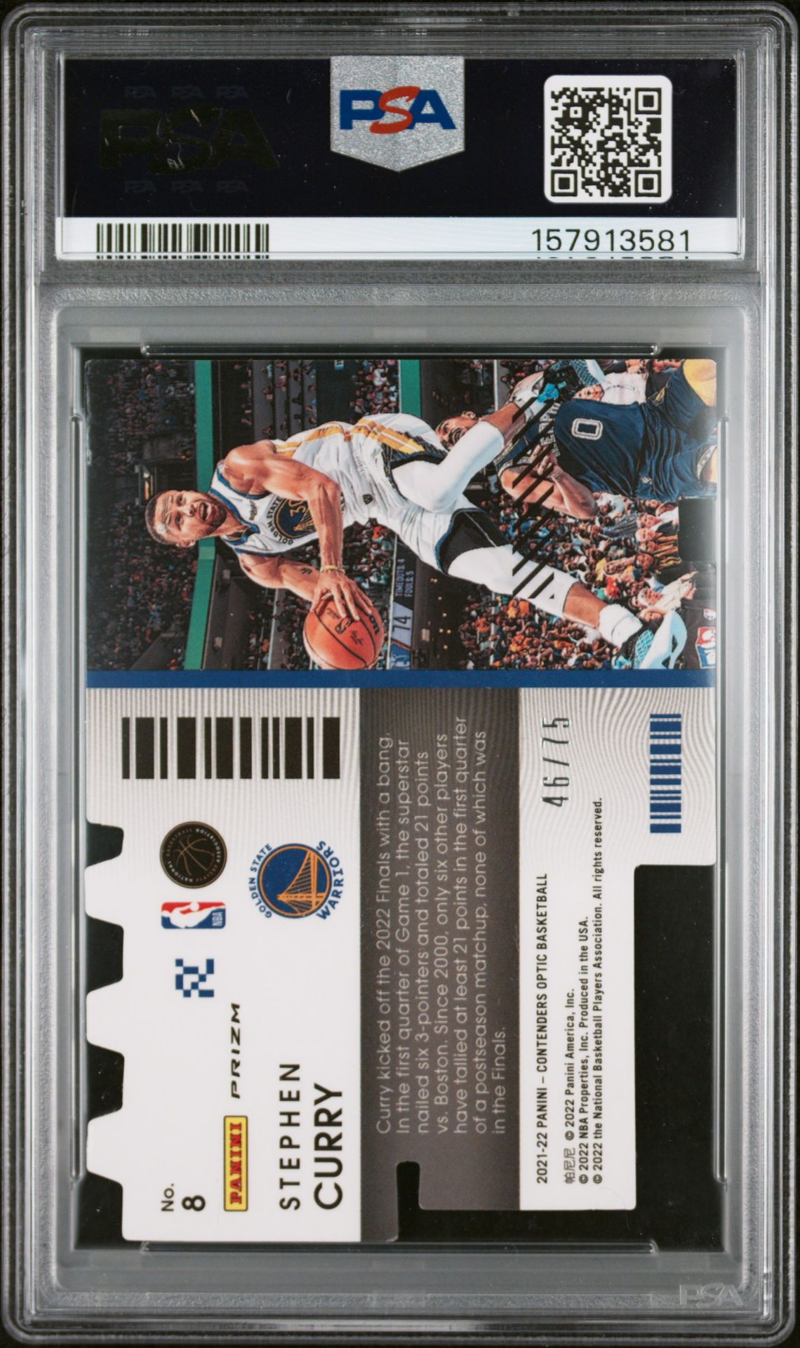 2021 Panini Contenders Optic Superstars Stephen Curry #8 (Superstars-Blu.crkd.ice) Nm-Mt 8 back