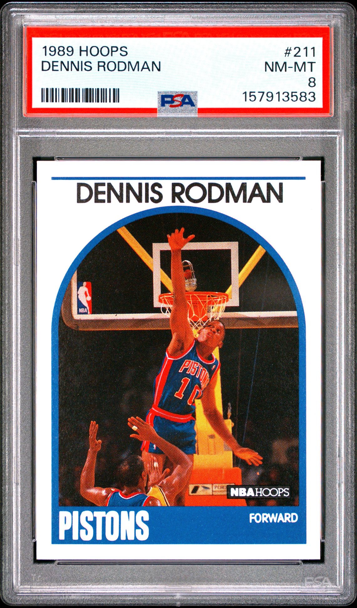 1989 Hoops Dennis Rodman #211 Nm-Mt 8 front