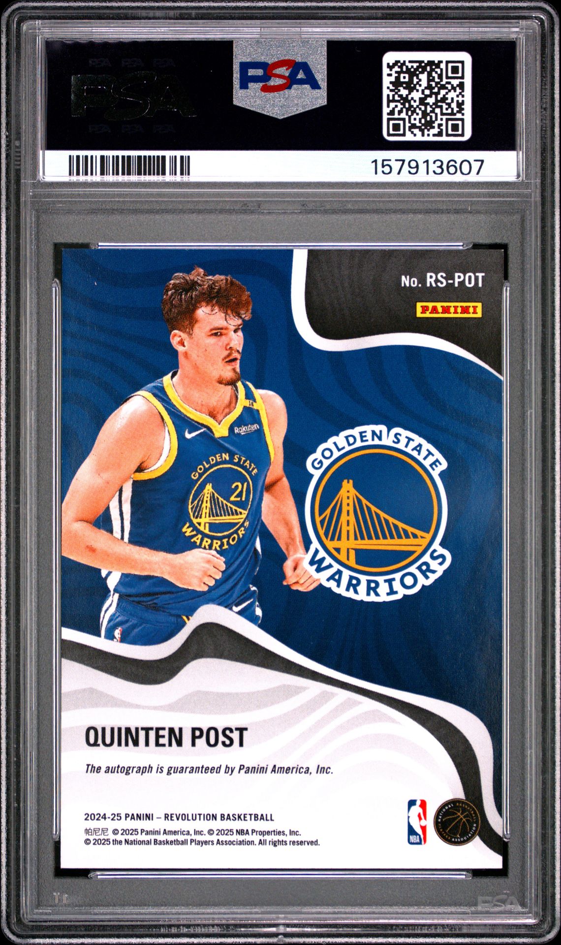 2024 Panini Revolution Revolution Signatures Quinten Post #Rspot Nm-Mt 8 back