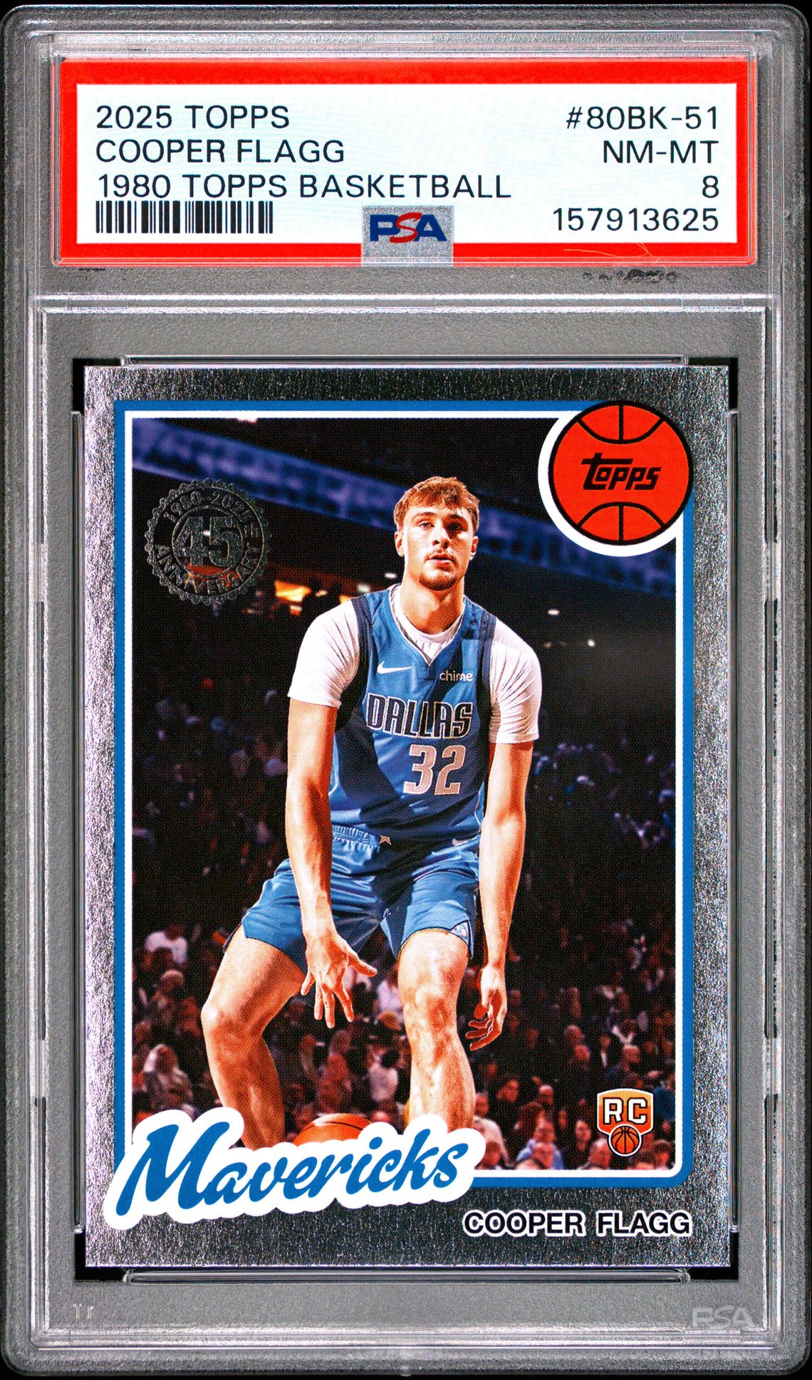 2025 Topps 1980-81 Topps Basketball Cooper Flagg #80Bk-51 Nm-Mt 8 front