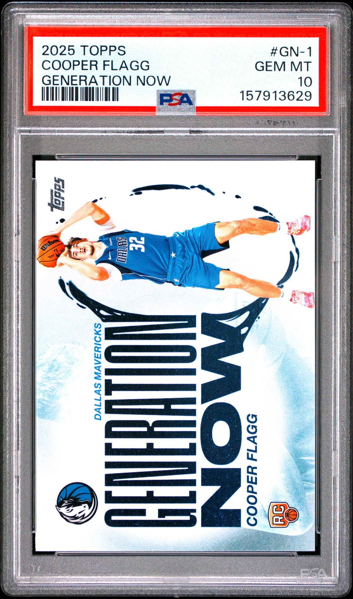 2025 Topps Generation Now Cooper Flagg #Gn-1 Gem Mt 10 front view - PSA graded GEM MT 10