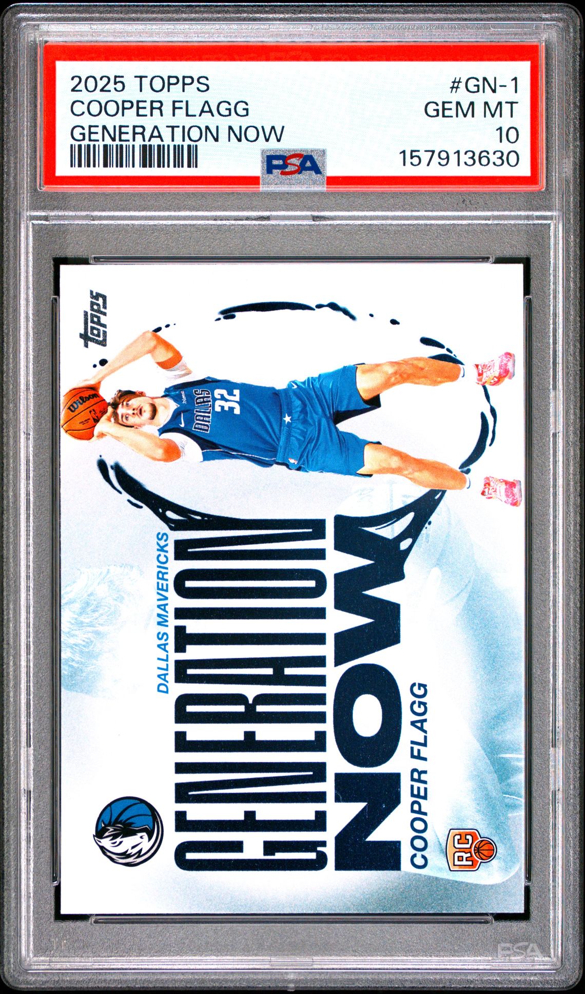 2025 Topps Generation Now Cooper Flagg #Gn-1 Gem Mt 10 front view - PSA graded GEM MT 10