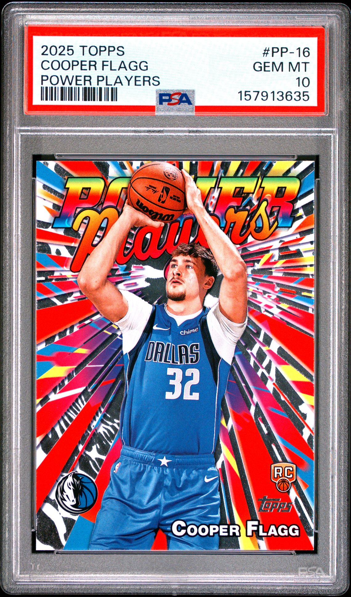 2025 Topps Power Players Cooper Flagg #Pp-16 Gem Mt 10 front view - PSA graded GEM MT 10