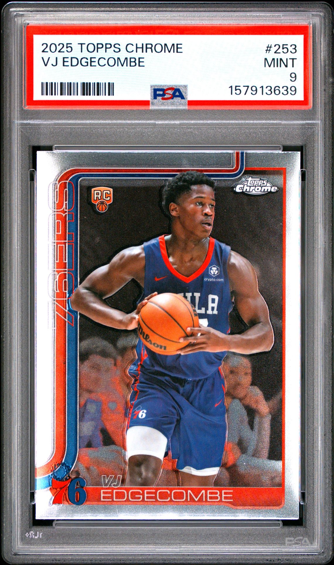 2025 Topps Chrome Vj Edgecombe #253 Mint 9 front