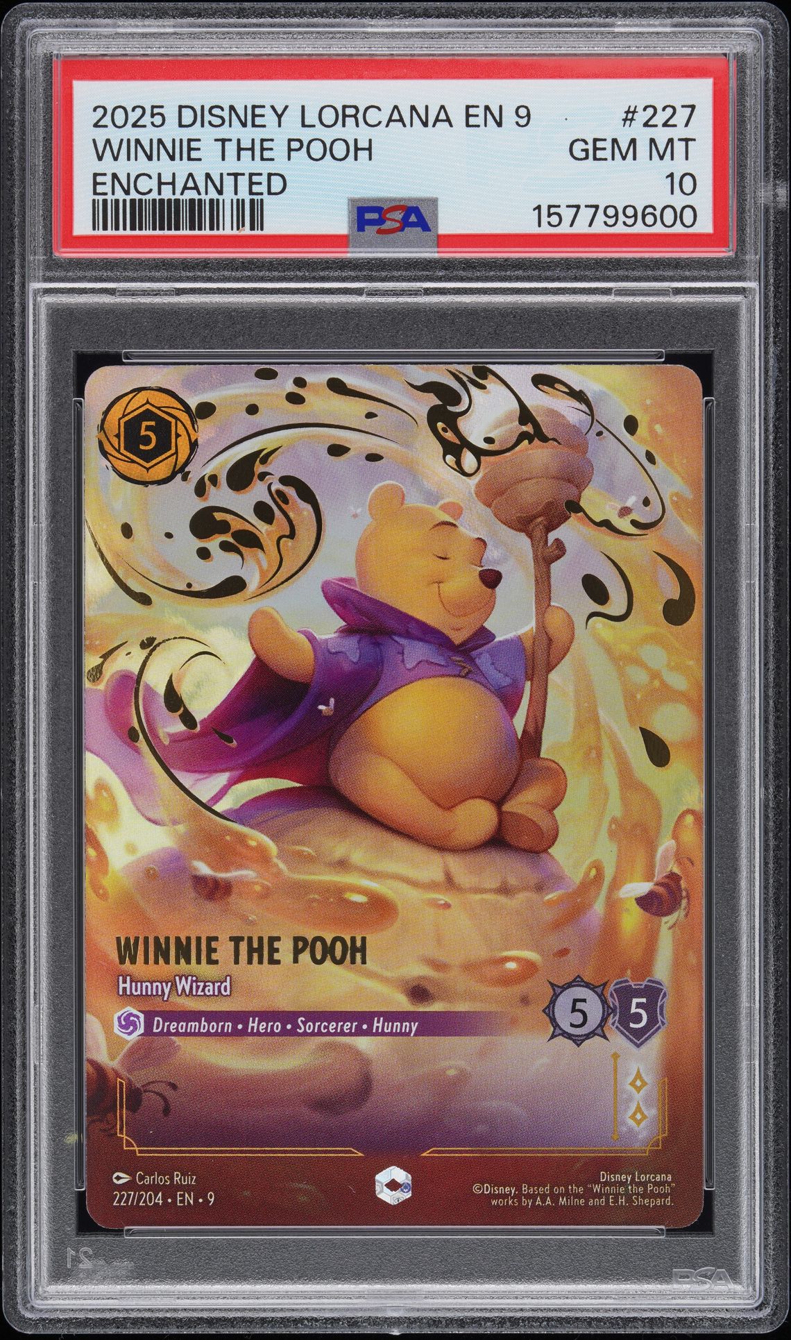 2025 Disney DISNEY LORCANA EN 9-FABLED ENCHANTED #227 Winnie The Pooh front
