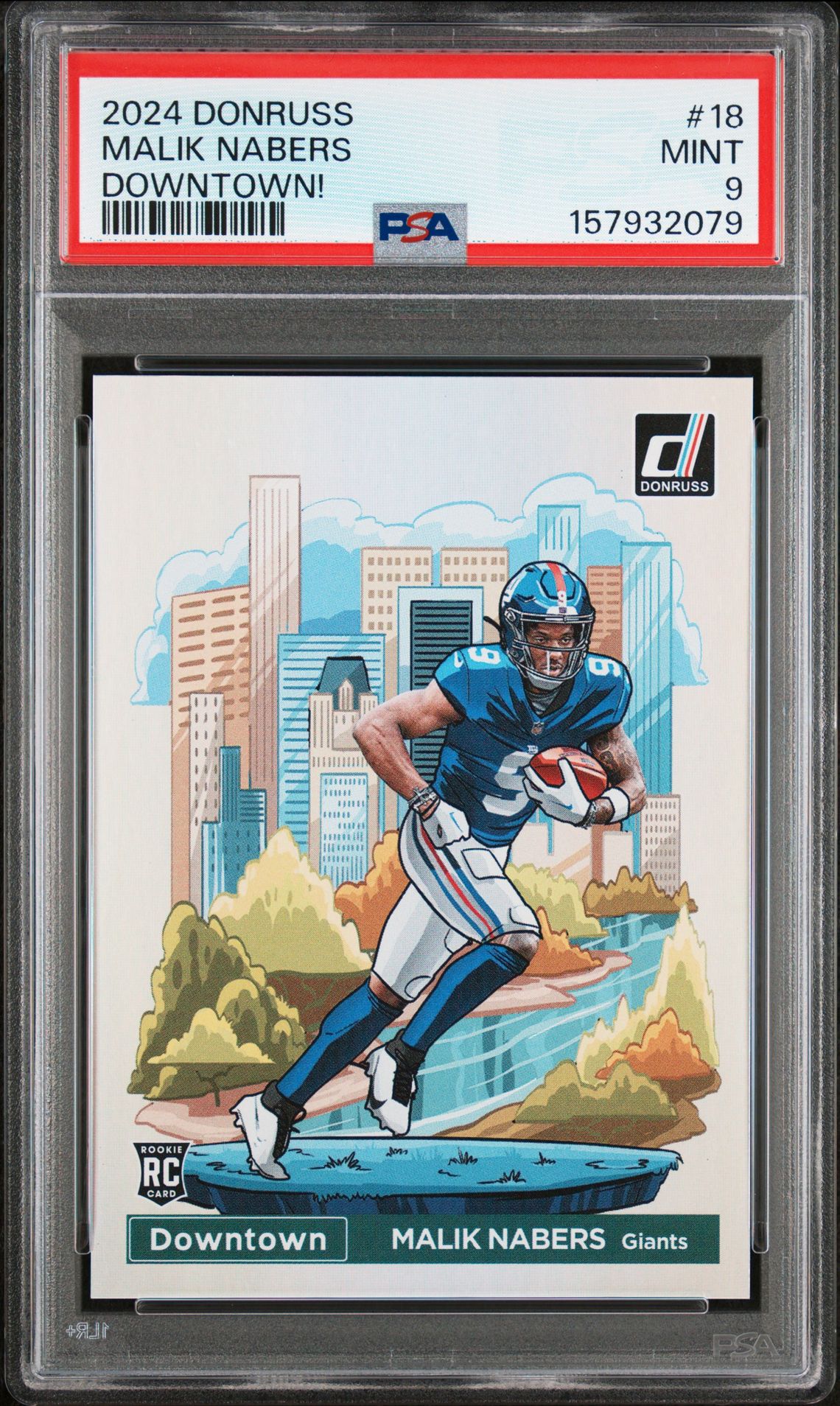 2024 Panini Donruss Downtown! Malik Nabers #18 Mint 9 front