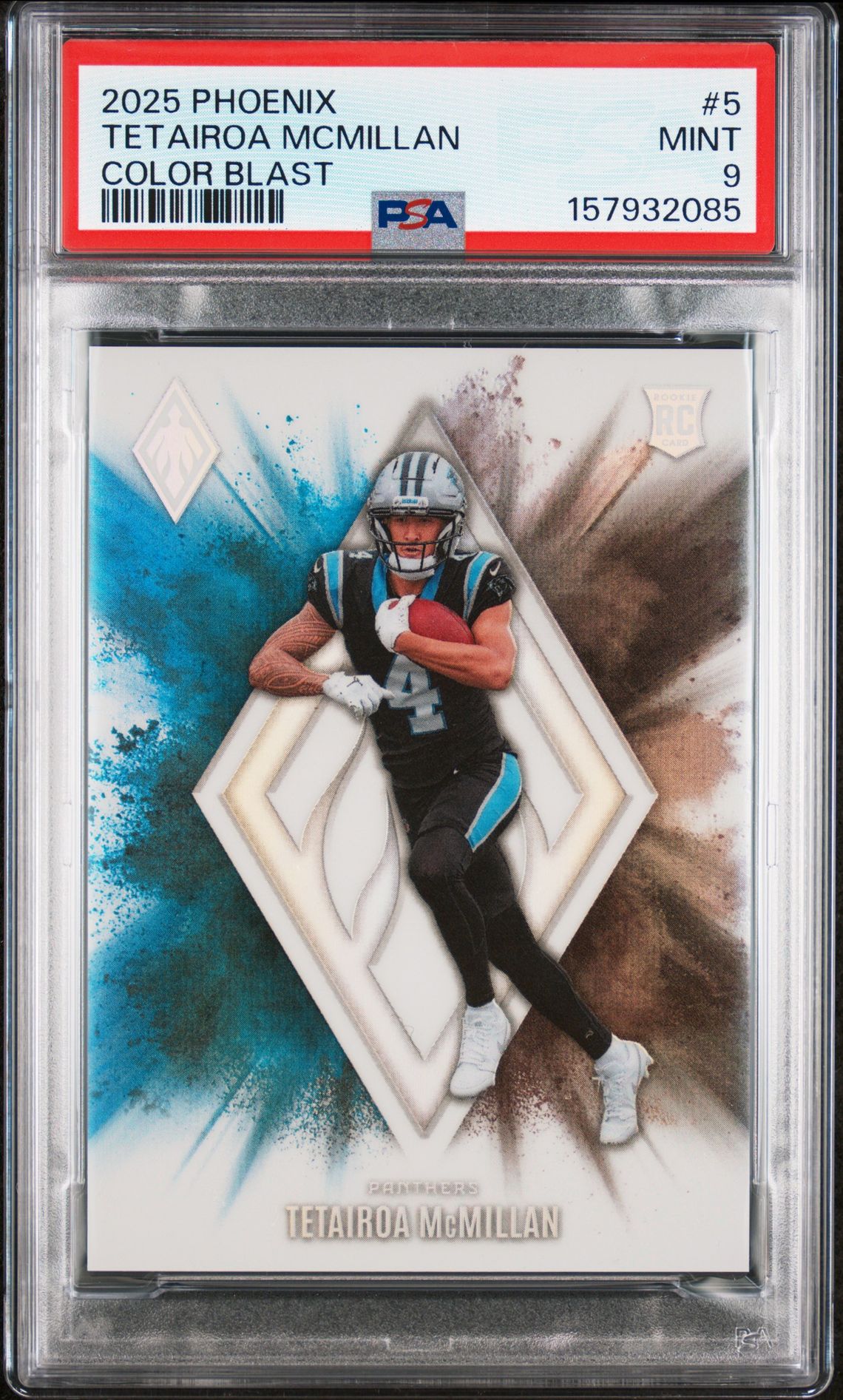 2025 Panini Phoenix Color Blast Tetairoa Mcmillan #5 Mint 9 front