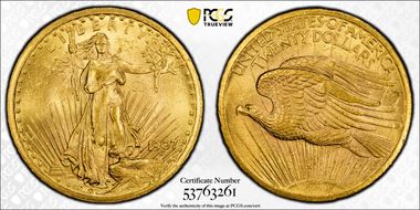1907 $20 Saint-Gaudens MS63