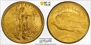 1916-S $20 AU58