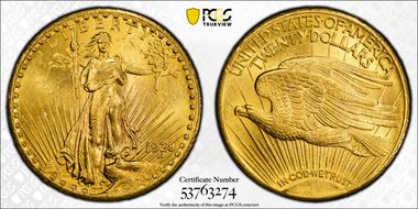1928 $20 MS62