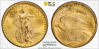 1924 $20 MS66