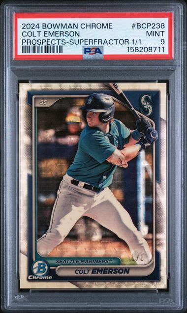 2024 Bowman Bowman Chrome Superfractor #BCP238 Colt Emerson front