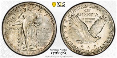 1918-S 25C AU58