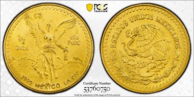1992-Mo 1/2 oz Libertad Gold MS64