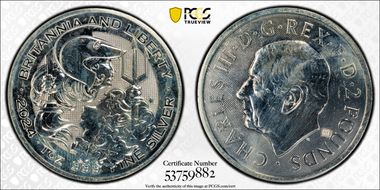2024 £2 Britannia & Liberty Ag Trial of the Pyx MS61