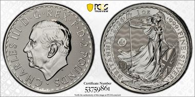 2026 £2 Britannia 1oz Ag Hong Kong Privy MS69