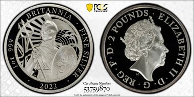 2022 £2 Britannia - Dan Thorne Design PR70DCAM