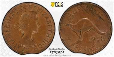 1958 Y. (p) 1D MS62BN