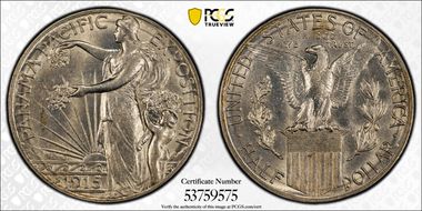 1915-S 50C Panama-Pacific MS62