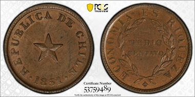 1851 1/2C KM-118 MS62BN
