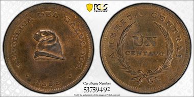1892 1C KM-108 MS65RB