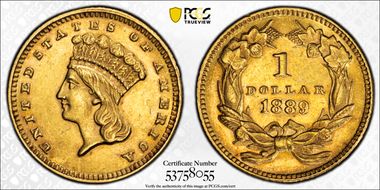 1889 G$1 AU58