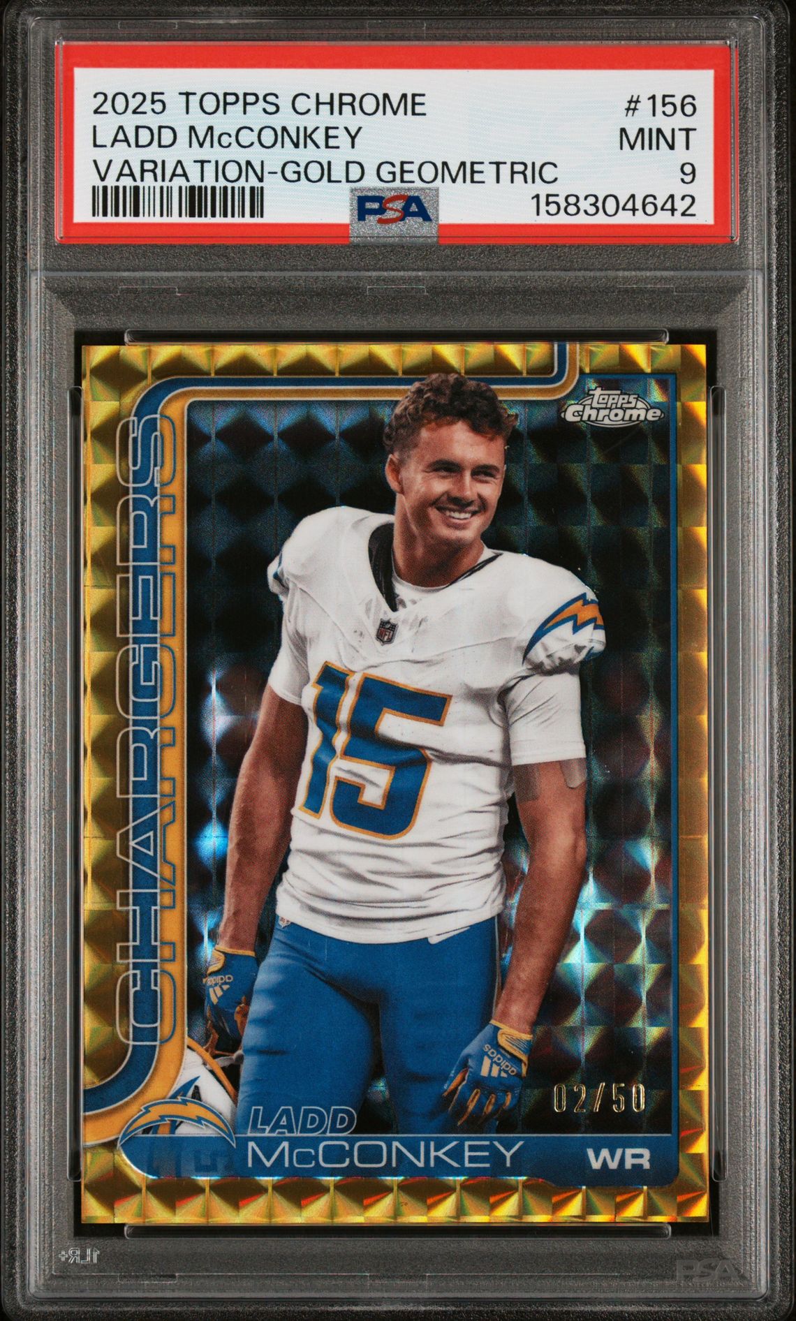 2025 Topps Chrome TOPPS CHROME VARIATION-GOLD GEOMETRIC #156 Ladd Mcconkey front