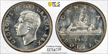 1952 S$1 No WL MS65