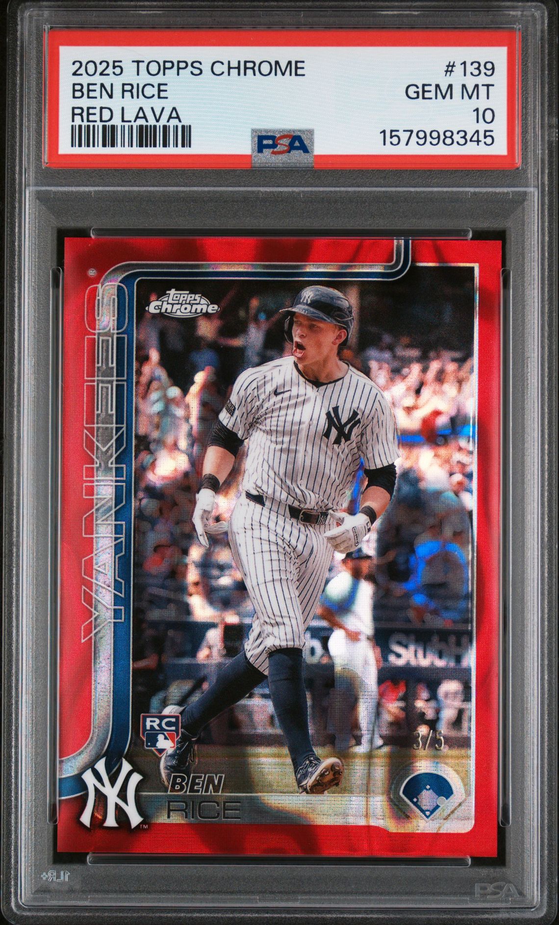 2025 Topps TOPPS CHROME Red #139 Ben Rice front