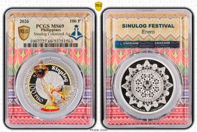 2026 100 P Sinulog Colorized Ag MS69
