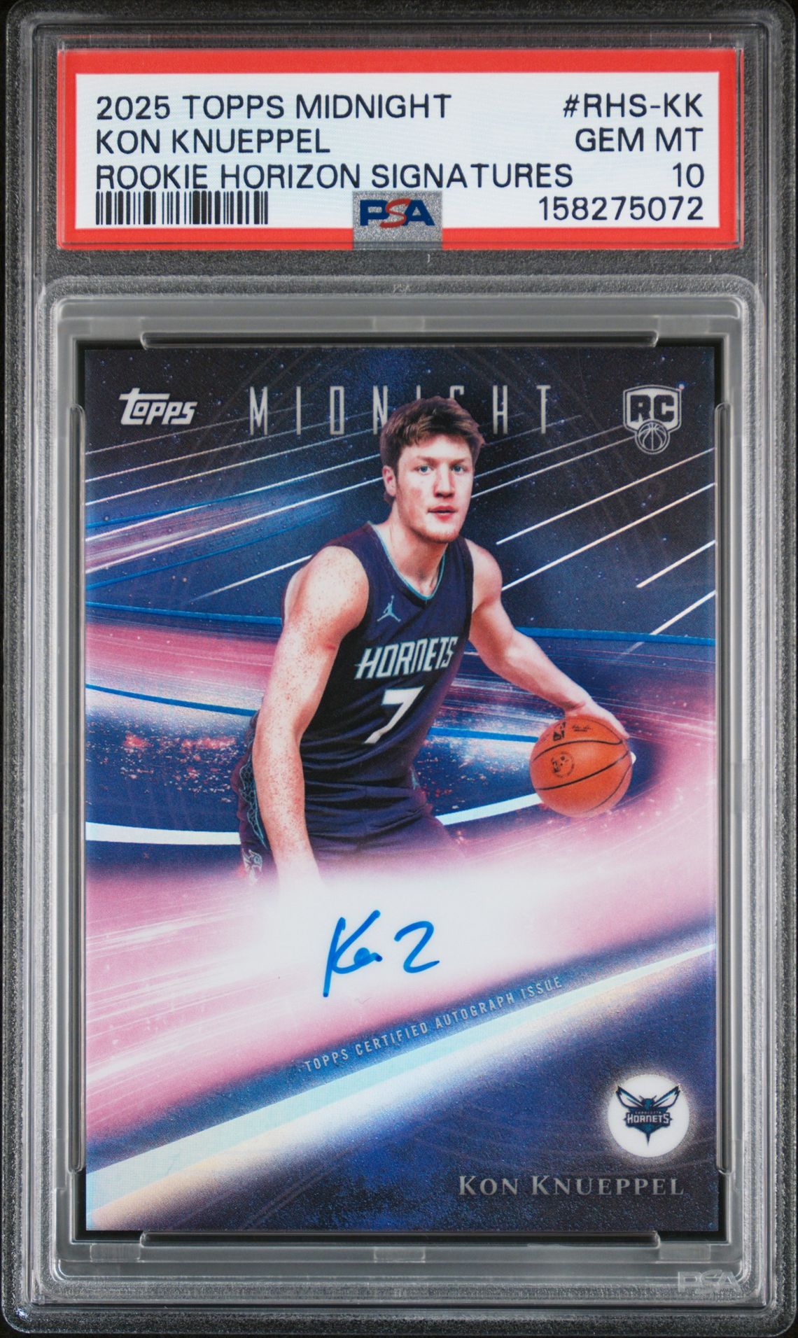 2025 Topps TOPPS MIDNIGHT ROOKIE HORIZON SIGNATURES #RHS-KK Kon Knueppel front