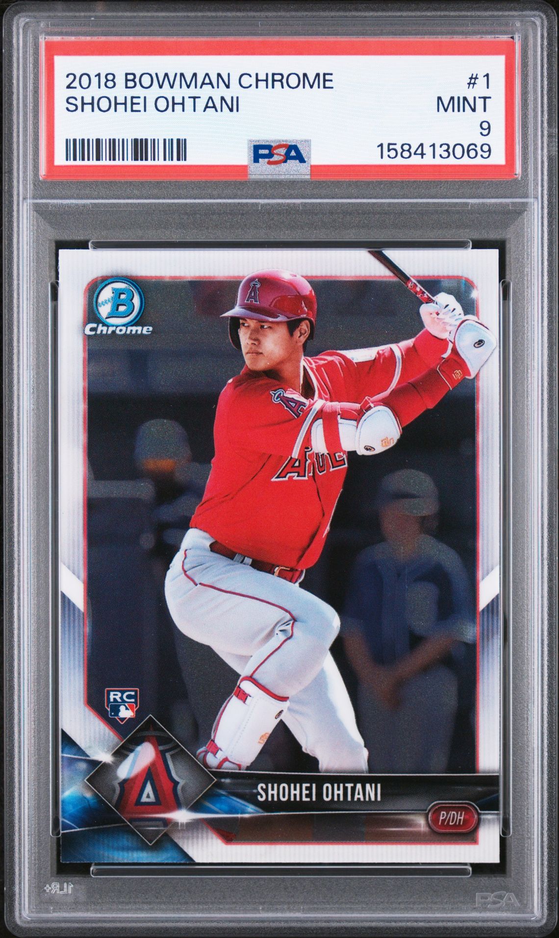 2018 Bowman Chrome Shohei Ohtani #1 Mint 9 front