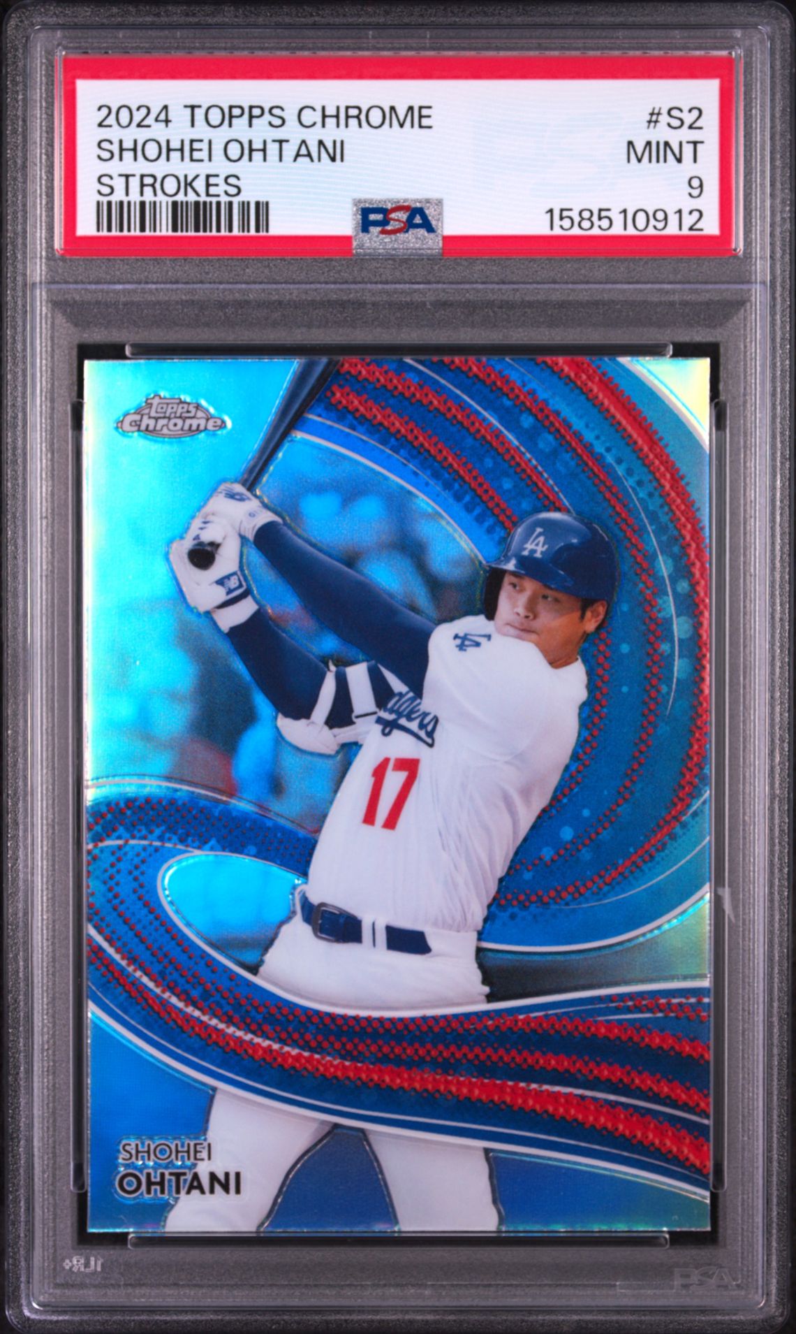 2024 Topps Chrome Strokes Shohei Ohtani #S2 Mint 9 front