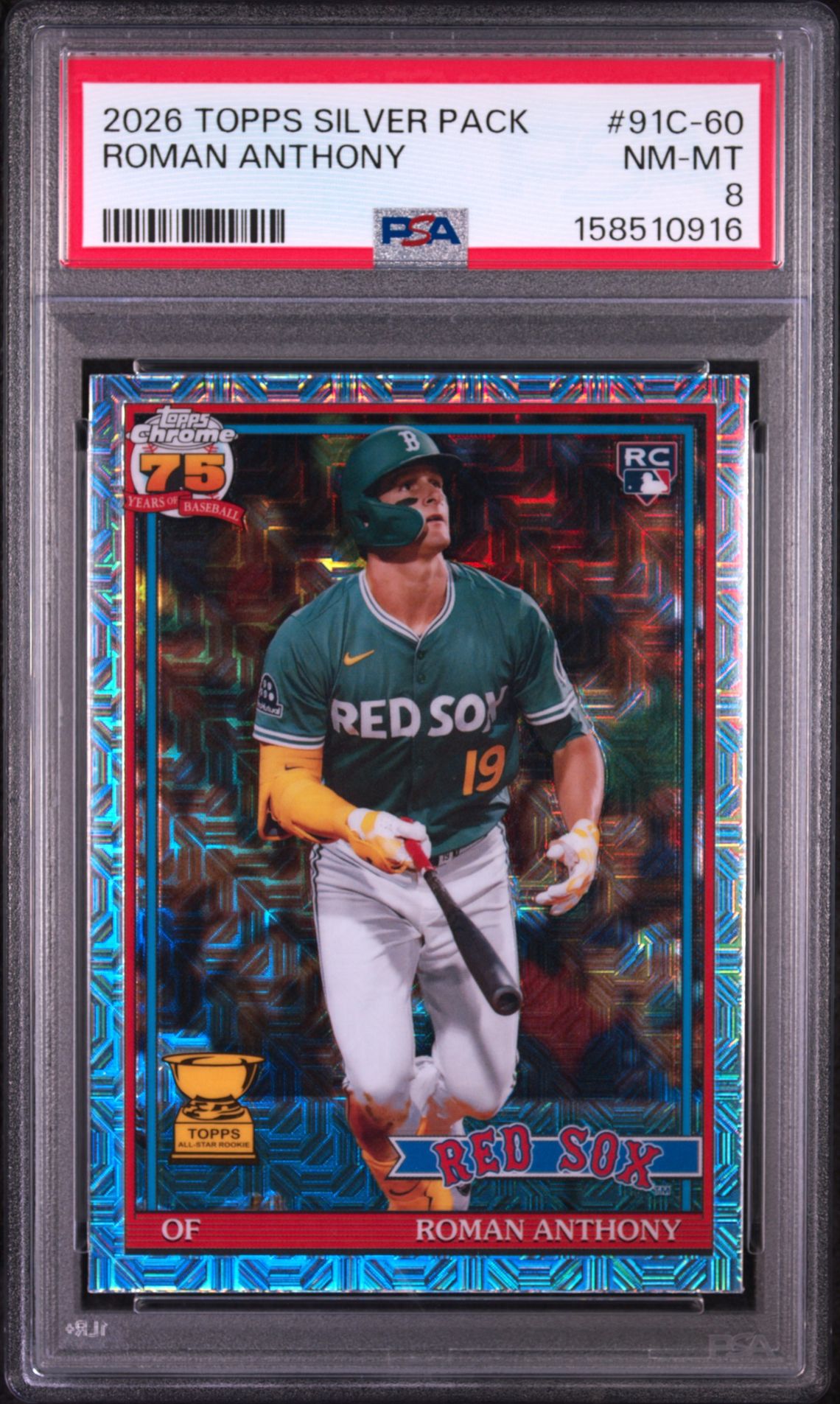 2026 Topps Silver Pack 1991 Chrome Promo Roman Anthony #91C-60 Nm-Mt 8 front