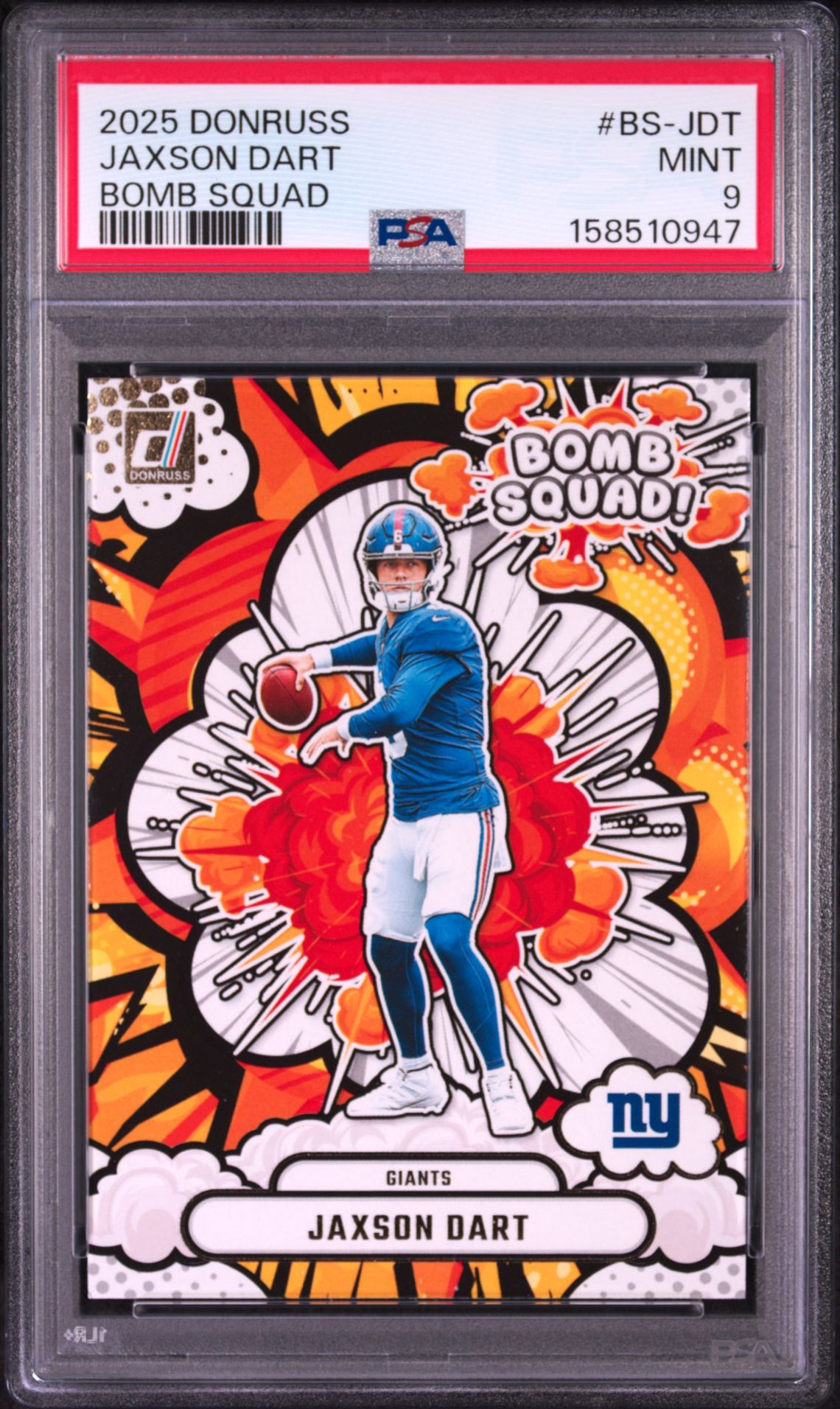 2025 Panini Donruss Bomb Squad Jaxson Dart #Bs-Jdt Mint 9 front