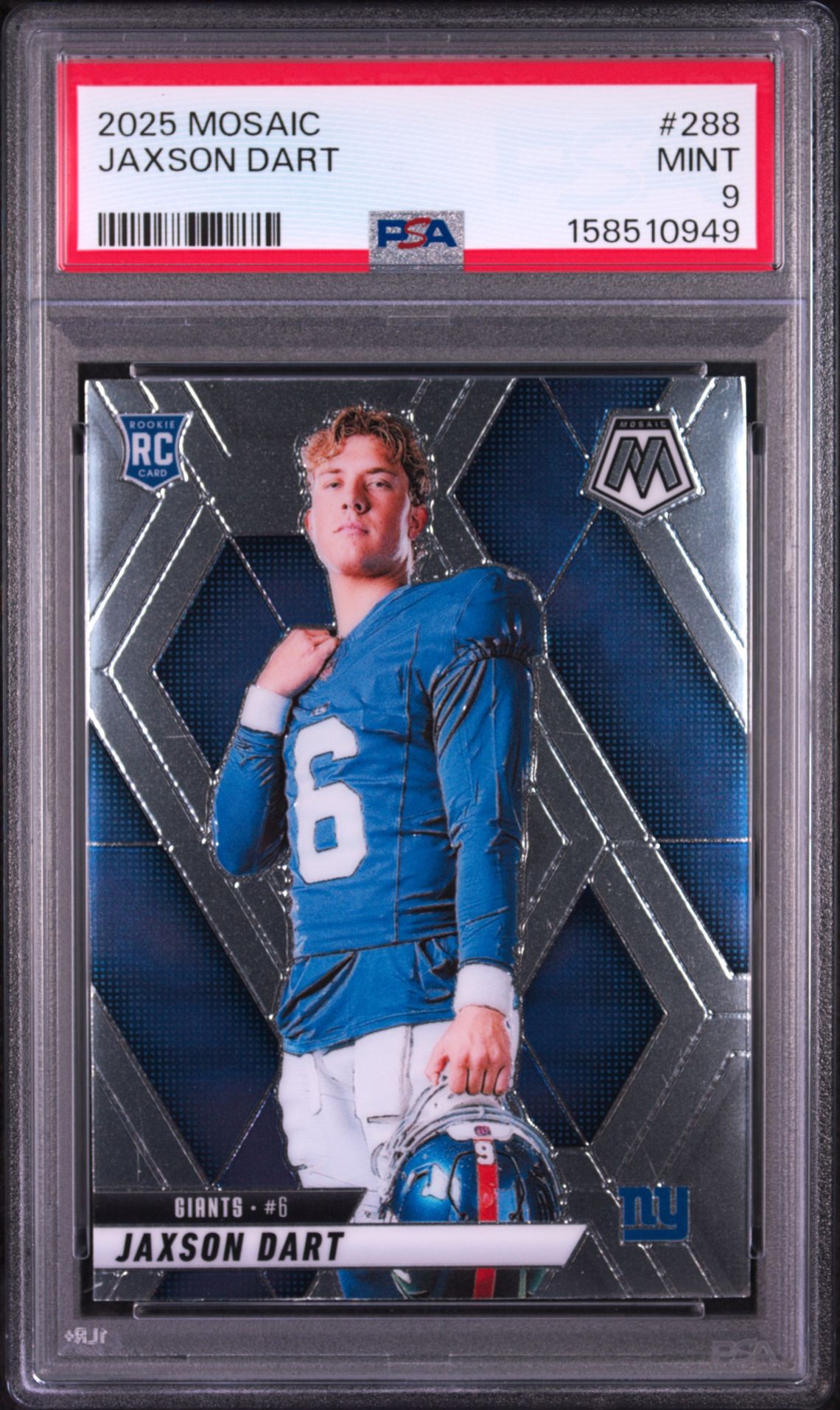 2025 Panini Mosaic Jaxson Dart #288 Mint 9 front