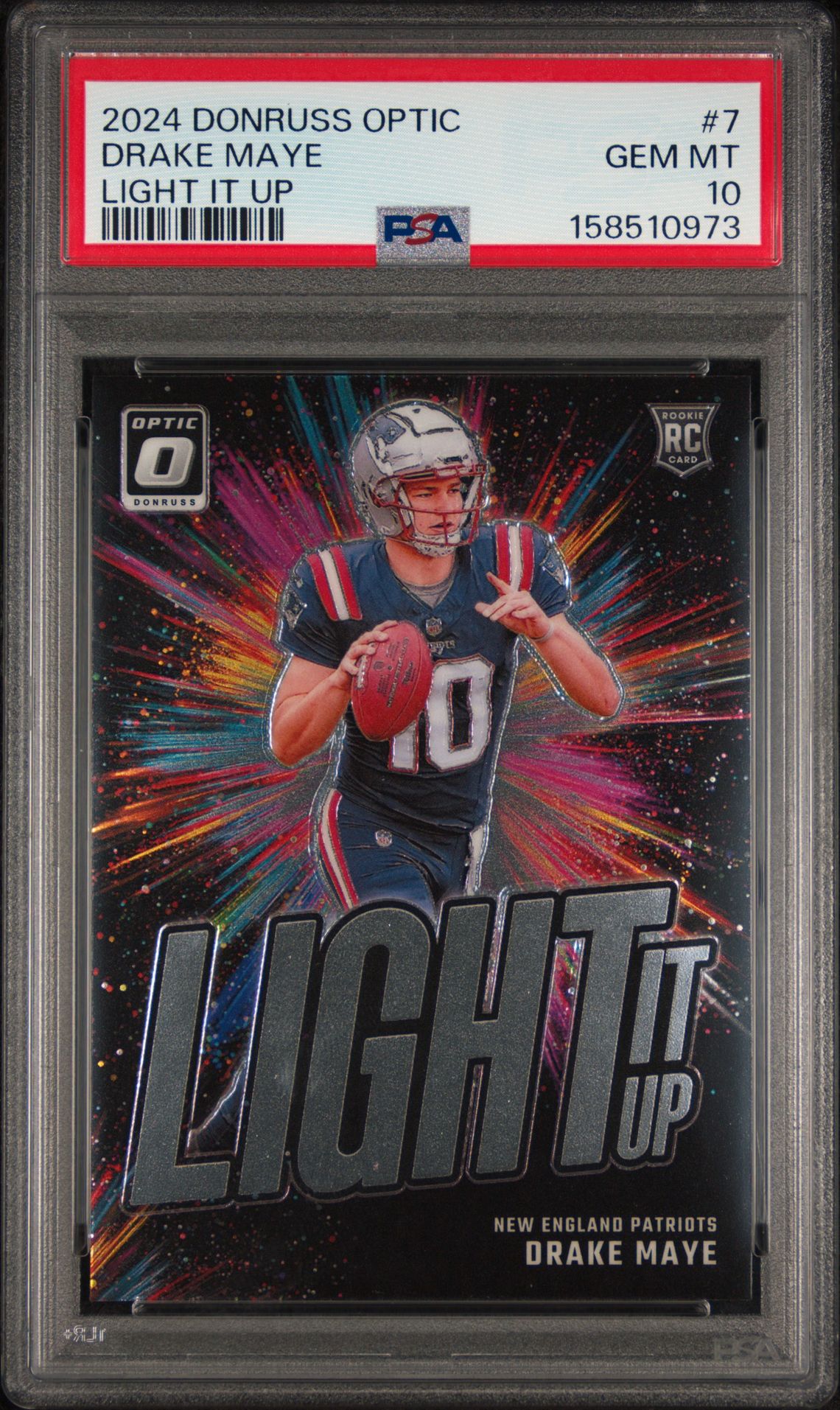 2024 PANINI DONRUSS OPTIC LIGHT IT UP DRAKE MAYE  7 GEM MT 10 front