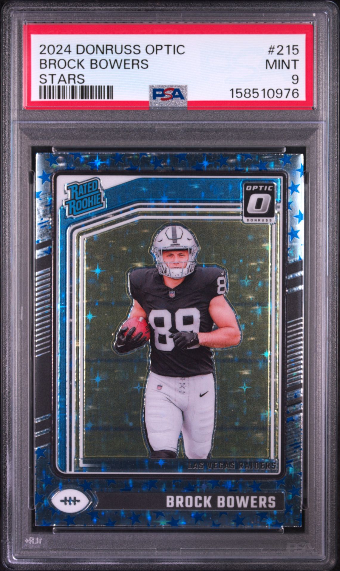 2024 Panini Donruss Optic Brock Bowers #215 (Stars) Mint 9 front