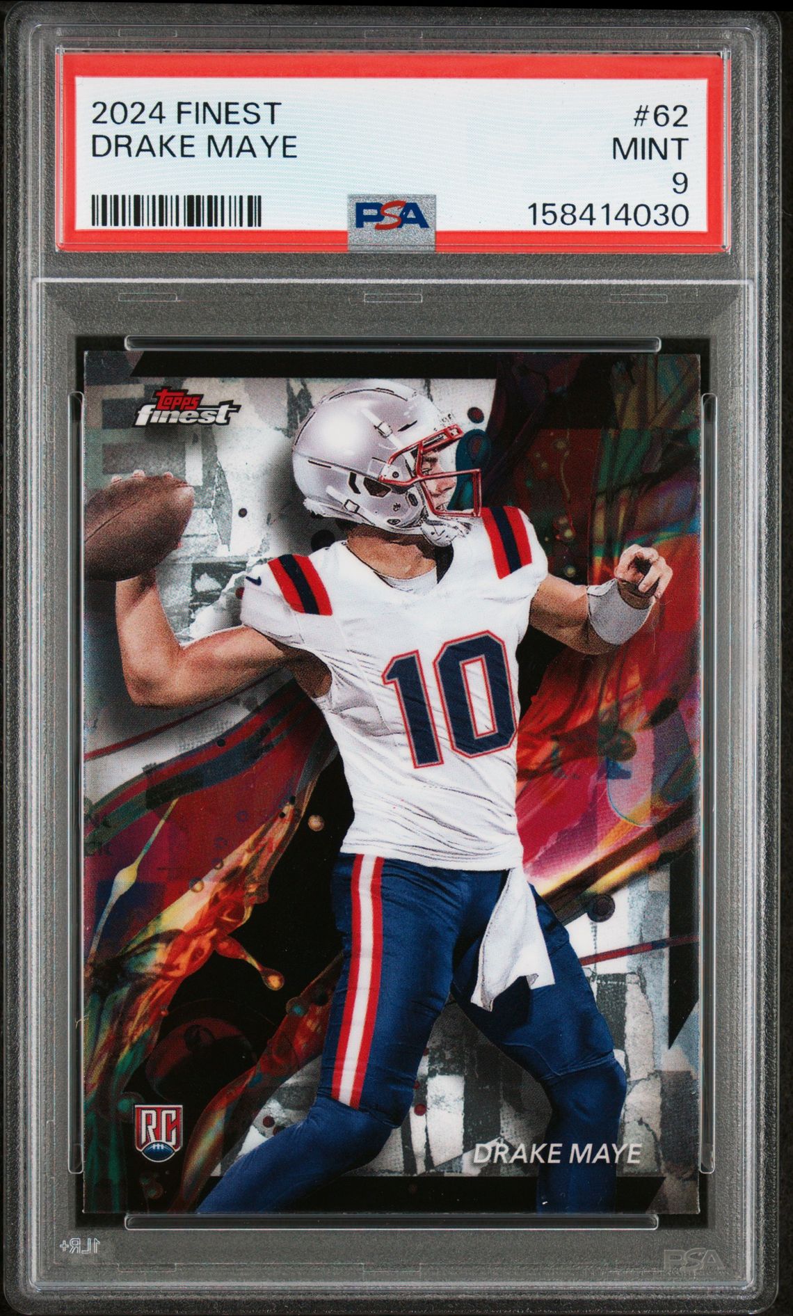 2024 Topps Finest Drake Maye #62 Mint 9 front